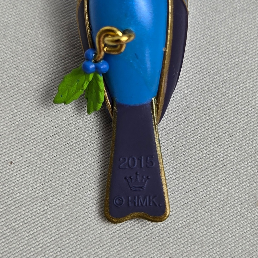 Hallmark Keepsake Blue Bunting Mini Ornament Beauty of Birds Series 2015 - Picture 4 of 8